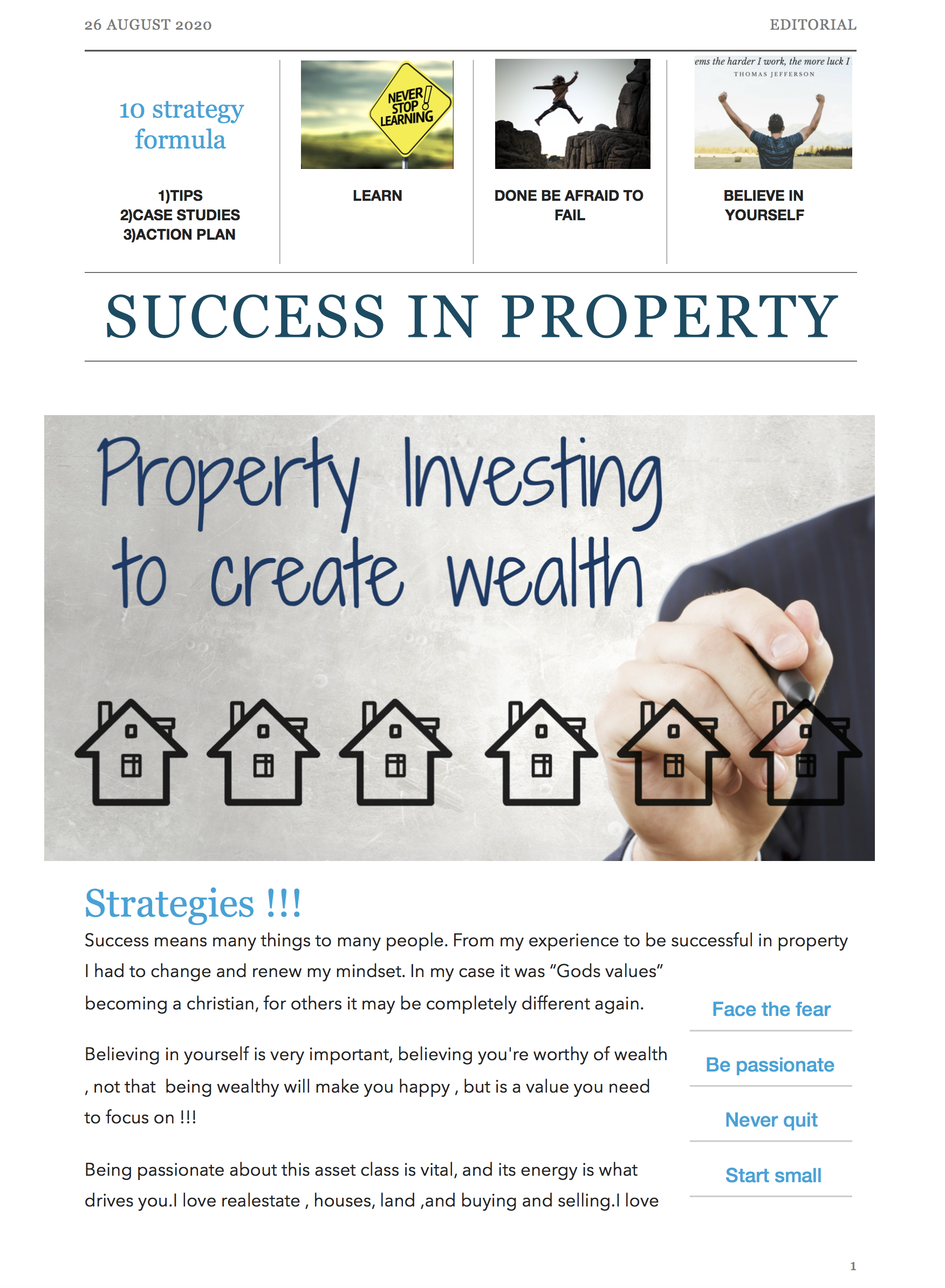 SUCCESS IN PROPERTY